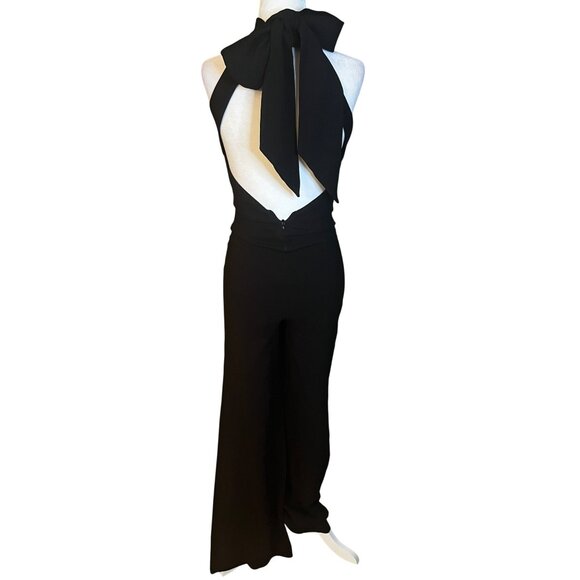SANS FAFF Taylor Tie Back Jumpsuit in Black XSmall New Womens Dressy One Piece - Picture 7 of 13